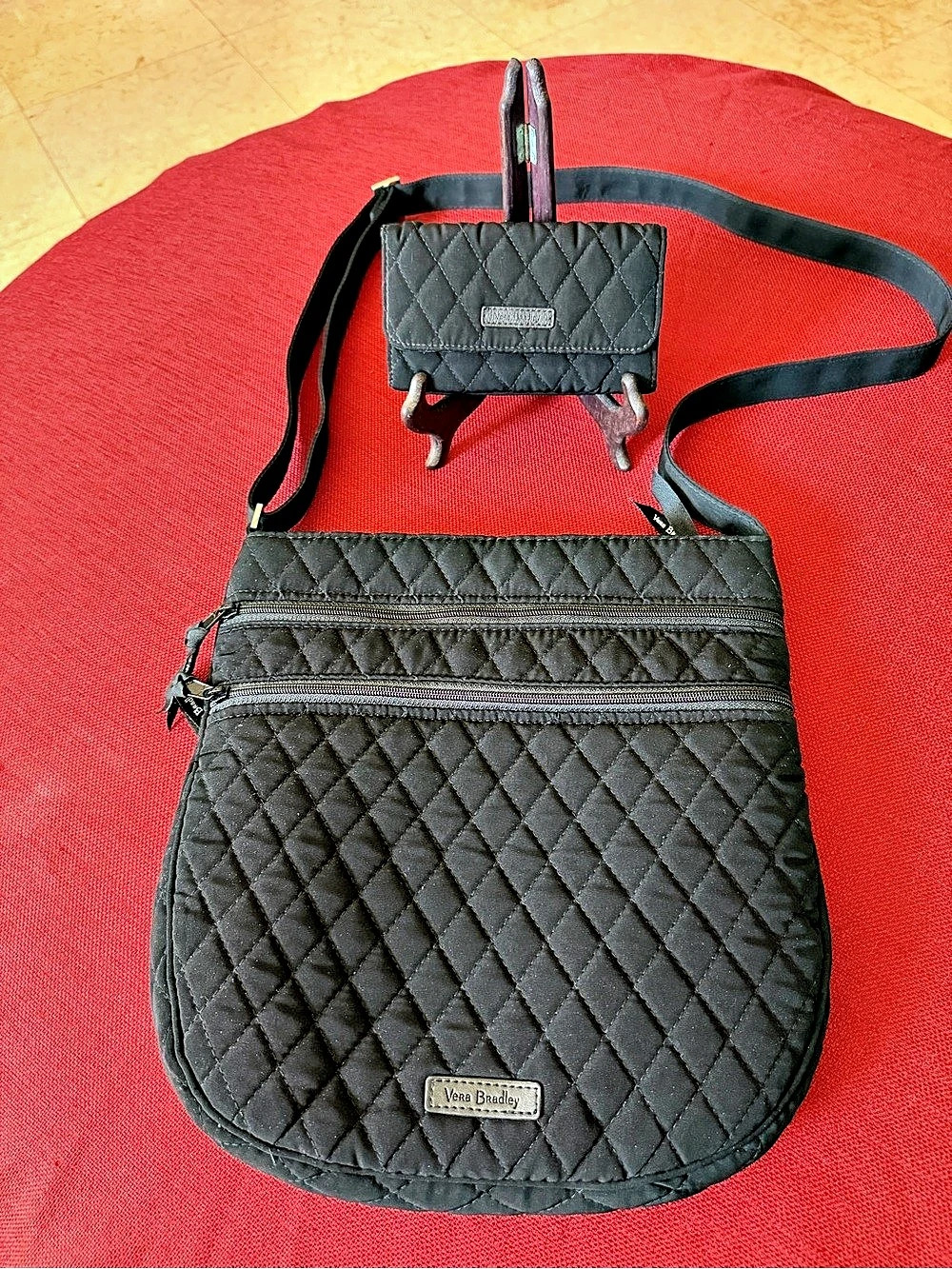 Vera Bradley Triple Zip Hipster Crossbody Bag with wallet